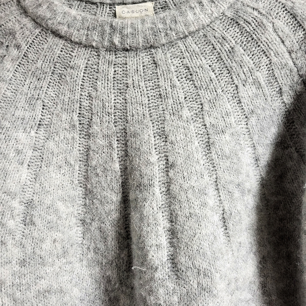 Caslon - Gray Women's Puff Sleeve Sweater- Size S - Picture 5 of 6